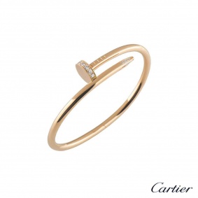 Cartier Rose Gold Diamond Juste Un Clou Bracelet Size 16 B6048516